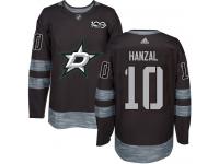 #10 Authentic Martin Hanzal Black Adidas NHL Men's Jersey Dallas Stars 1917-2017 100th Anniversary