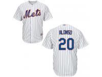 #20 Authentic Pete Alonso Youth White Baseball Jersey - Home New York Mets Cool Base