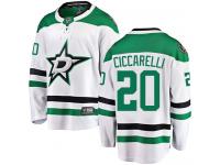 #20 Breakaway Dino Ciccarelli White NHL Away Men's Jersey Dallas Stars