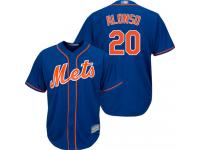 #20  Pete Alonso Men's Royal Blue Baseball Jersey - Alternate Home New York Mets Cool Base