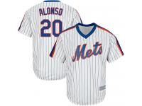 #20  Pete Alonso Men's White Baseball Jersey - Alternate New York Mets Cool Base