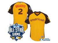 2016 MLB All-Star American Boston Red Sox #2 Xander Bogaerts Gold Run Derby Shortstop Cool Base Jersey