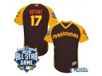 2016 MLB All-Star National Chicago Cubs #17 Kris Bryant Brown Run Derby Third Baseman Cool Base Jersey