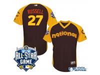 2016 MLB All-Star National Chicago Cubs #27 Addison Russell Brown Run Derby Infielder Cool Base Jersey
