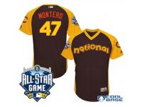 2016 MLB All-Star National Chicago Cubs #47 Miguel Montero Brown Run Derby Cool Base Jersey
