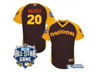 2016 MLB All-Star National New York Mets #20 Neil Walker Brown Run Derby Cool Base Jersey
