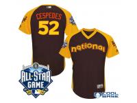 2016 MLB All-Star National New York Mets #52 Yoenis Cespedes Brown Run Derby Cool Base Jersey