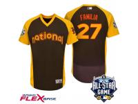 2016 MLB All-Star National New York Mets Jeurys Familia #27 Brown Men Run Derby Flex Base Jersey
