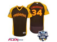 2016 MLB All-Star National New York Mets Noah Syndergaard #34 Brown Men Run Derby Flex Base Jersey
