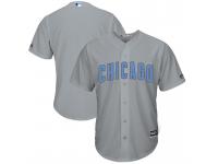 2017 Father Day Chicago Cubs Men Gray Cool Base Team Jersey
