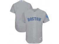 2017 Father Day Men Boston Red Sox Gray Flex Base Team Jersey