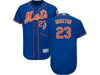 #23 Authentic Keon Broxton Men's Royal Blue Baseball Jersey - Alternate New York Mets Flex Base