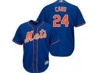 #24 Robinson Cano Royal Blue Baseball Alternate Home Youth Jersey New York Mets Cool Base