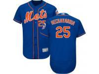 #25 Authentic Adeiny Hechavarria Men's Royal Blue Baseball Jersey - Alternate New York Mets Flex Base
