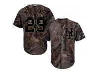 #29 Authentic Devin Mesoraco Men's Camo Baseball Jersey - New York Mets Realtree Collection Flex Base