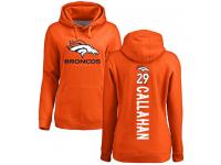 #29 Bryce Callahan Orange Football Backer Women's Denver Broncos Pullover Hoodie