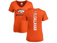 #29 Bryce Callahan Orange Football Backer Women's Denver Broncos T-Shirt