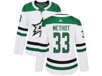#33 Authentic Marc Methot White Adidas NHL Away Women's Jersey Dallas Stars