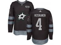 #4 Authentic Miro Heiskanen Black Adidas NHL Men's Jersey Dallas Stars 1917-2017 100th Anniversary