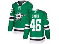 #46 Authentic Gemel Smith Green Adidas NHL Home Men's Jersey Dallas Stars