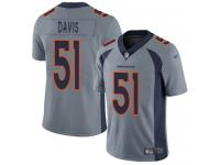 #51 Limited Todd Davis Silver Football Youth Jersey Denver Broncos Inverted Legend