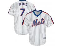 #7 Authentic Gregor Blanco Youth White Baseball Jersey - Alternate New York Mets Cool Base