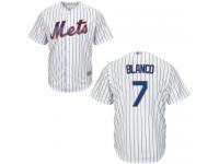 #7  Gregor Blanco Men's White Baseball Jersey - Home New York Mets Cool Base