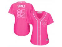 #85 Authentic Carlos Gomez Women's Pink Baseball Jersey - New York Mets Fashion Cool Base
