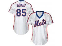 #85 Authentic Carlos Gomez Women's White Baseball Jersey - Alternate New York Mets Cool Base