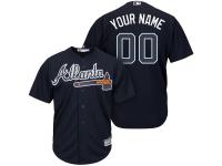 Atlanta Braves Majestic Cool Base Custom Jersey - Navy