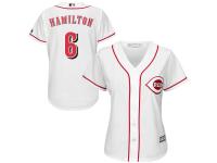 Billy Hamilton Cincinnati Reds Majestic Women's 2015 Cool Base Jersey - White