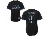 Black Tom Seaver Men #41 Majestic MLB New York Mets Fashion Jersey