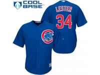 Blue Jon Lester Men #34 Majestic MLB Chicago Cubs 1994 Turn Back The Clock Jersey
