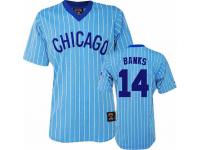 Blue Throwback Ernie Banks Men #14 Majestic MLB Chicago Cubs Cooperstown Jersey