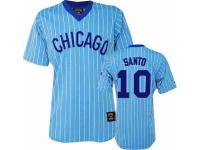 Blue Throwback Ron Santo Men #10 Majestic MLB Chicago Cubs Cooperstown Jersey