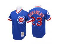 Blue Throwback Ryne Sandberg Men #23 Mitchell And Ness MLB Chicago Cubs Jersey