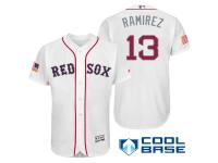 Boston Red Sox #13 Hanley Ramirez White Stars & Stripes 2016 Independence Day Cool Base Jersey
