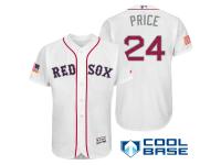 Boston Red Sox #24 David Price White Stars & Stripes 2016 Independence Day Cool Base Jersey