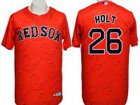 Boston Red Sox #26 Brock Holt Conventional 3D Version Red Jersey