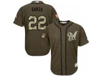 Brewers #22 Matt Garza Green Salute to Service Stitched Baseball Jersey