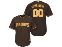 Brown Customized Women Majestic MLB San Diego Padres Cool Base Alternate Jersey