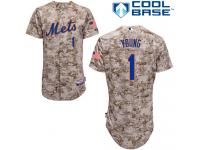 Camo Chris Young Men #1 Majestic MLB New York Mets Cool Base Alternate Jersey
