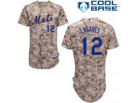 Camo Juan Lagares Men #12 Majestic MLB New York Mets Cool Base Alternate Jersey