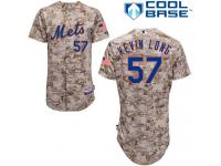 Camo Kevin Long Men #57 Majestic MLB New York Mets Cool Base Alternate Jersey