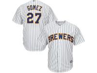 Carlos Gomez Milwaukee Brewers Majestic 2015 Cool Base Player Jersey - White