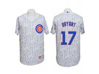 Chicago Cubs #17 Kris Bryant Conventional 3D Version White Jersey