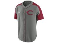 Cincinnati Reds Nike Dri-FIT Woven Jersey - Gray