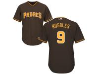 Coffee Adam Rosales Men #9 Majestic MLB San Diego Padres New Cool Base Jersey