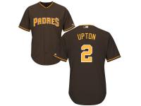 Coffee B.J. Upton Men #2 Majestic MLB San Diego Padres Cool Base Alternate Jersey