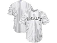 Colorado Rockies Majestic Big & Tall Cool Base Team Jersey - White Purple